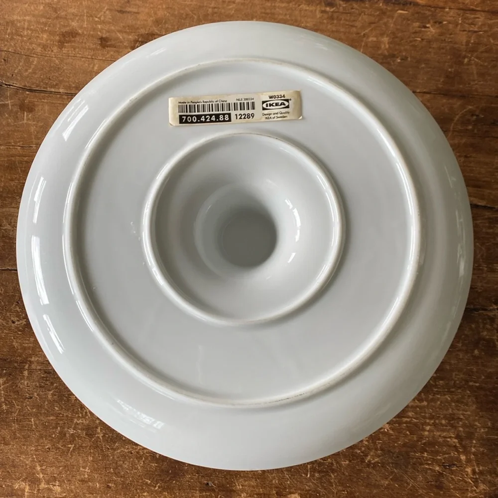 IKEA Oversized White Ceramic Candlestick Holder 10”